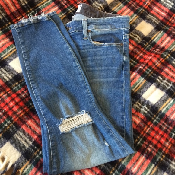 Paige Hoxton Crop Jeans Brantley Destructed 29 - Picture 3 of 8